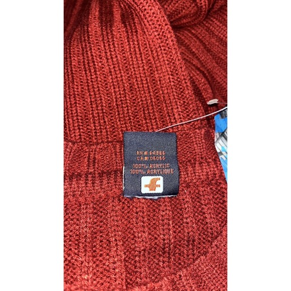 NWT Ferruche Mens Sz L Burgundy Crewneck Knitted Pullover Long Sleeve Sweater‎ - Picture 6 of 6